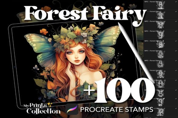 100 Procreate Forest Fairy Stamps: A Digital Artist's Essential Resource