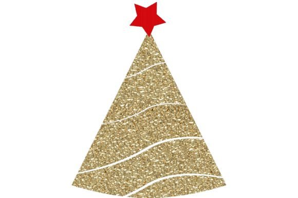 Christmas Tree 305: A Versatile Metallic Gold Design for Creative and Professional Projects
