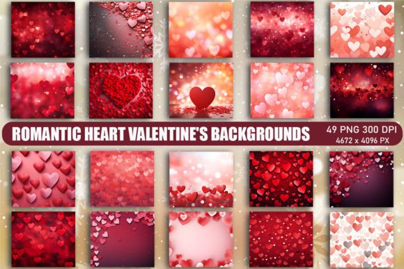 Enhance Your Creations with Romantic Heart Valentine’s Backgrounds
