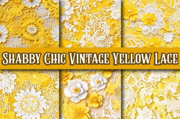 Enhancing Creativity with Shabby Chic Vintage Yellow Lace Digital Papers
