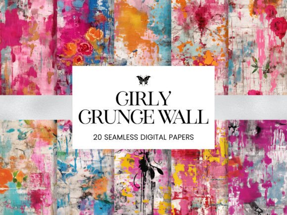 Girly Grunge Wall Distressed Plaster