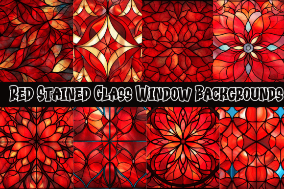 Red Stained Glass Window Backgrounds: Timeless Beauty for Creative Projects