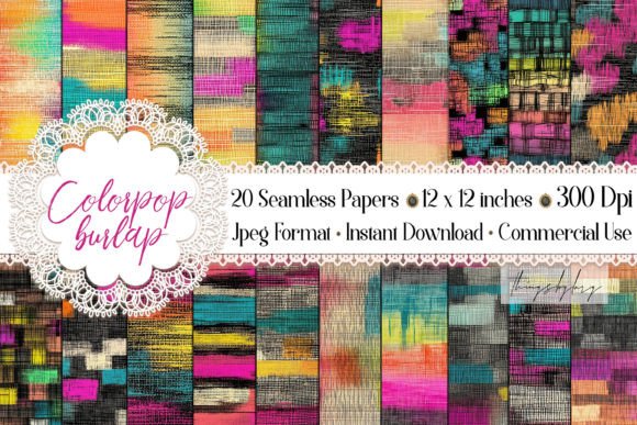 Seamless Colorful Multicolor Burlaps: A Versatile Digital Resource for Designers and Crafters