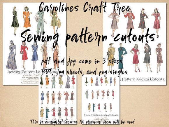 Sewing Pattern Lady Cutouts: A Digital Resource for Vintage-Inspired Crafting