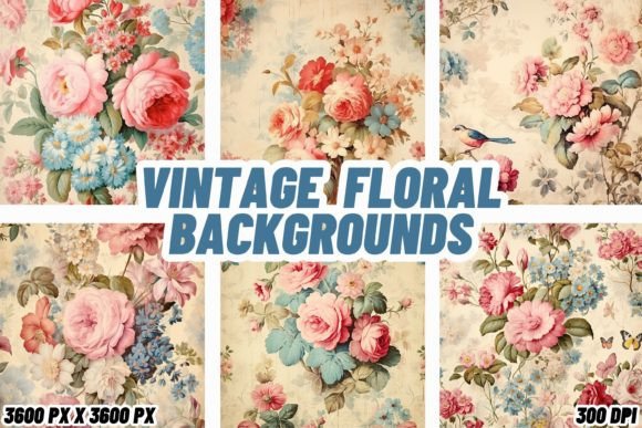 Vintage Floral Backgrounds: A Timeless Design Element for Digital Spaces