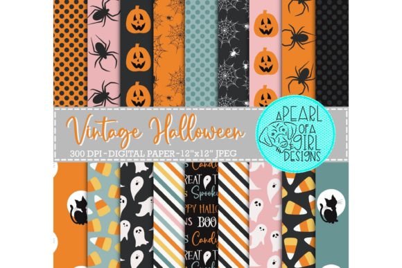 Vintage Halloween Digital Paper: A Timeless Design Resource for Creative Projects