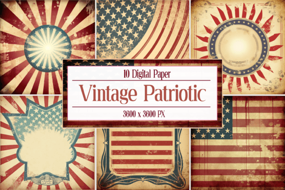 Vintage Patriotic: A Timeless Design Trend for Modern Digital Creations